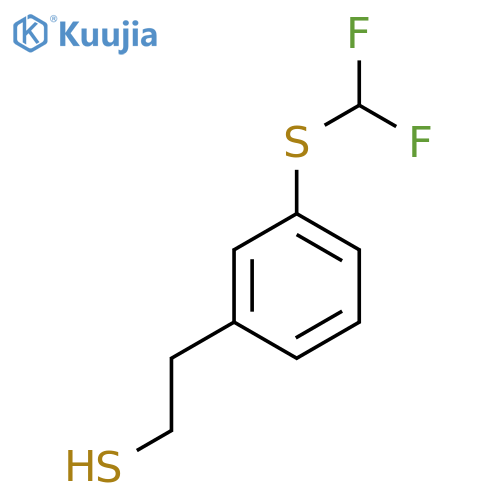 2-{3-[(Difluoromethyl)sulfanyl]phenyl}ethane-1-thiol structure
