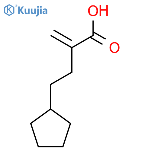 4-cyclopentyl-2-methylidenebutanoic acid structure