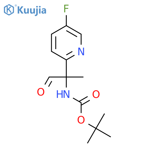tert-butyl N-2-(5-fluoropyridin-2-yl)-1-oxopropan-2-ylcarbamate structure