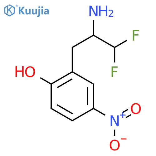 2-(2-amino-3,3-difluoropropyl)-4-nitrophenol structure