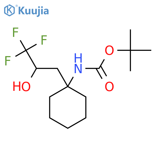 tert-butyl N-1-(3,3,3-trifluoro-2-hydroxypropyl)cyclohexylcarbamate structure