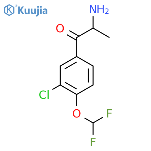 2-amino-1-3-chloro-4-(difluoromethoxy)phenylpropan-1-one structure