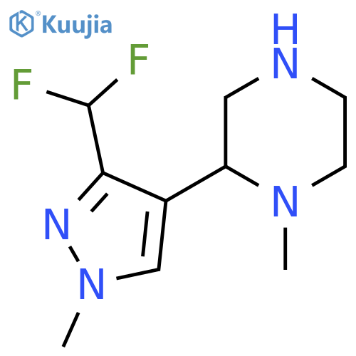 2-3-(difluoromethyl)-1-methyl-1H-pyrazol-4-yl-1-methylpiperazine structure