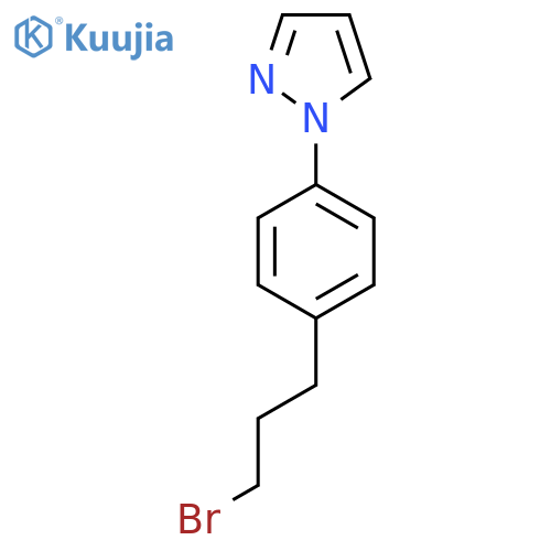 1-4-(3-bromopropyl)phenyl-1H-pyrazole structure