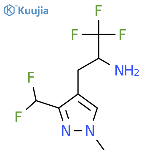 3-3-(difluoromethyl)-1-methyl-1H-pyrazol-4-yl-1,1,1-trifluoropropan-2-amine structure