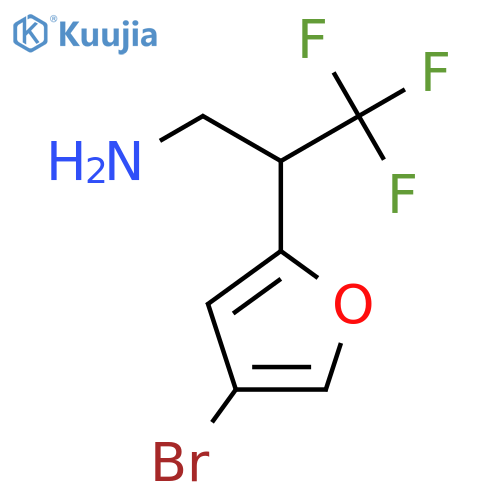 2-(4-bromofuran-2-yl)-3,3,3-trifluoropropan-1-amine structure