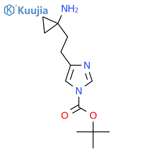 tert-butyl 4-2-(1-aminocyclopropyl)ethyl-1H-imidazole-1-carboxylate structure
