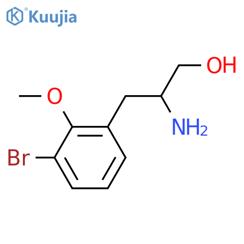 2-amino-3-(3-bromo-2-methoxyphenyl)propan-1-ol structure