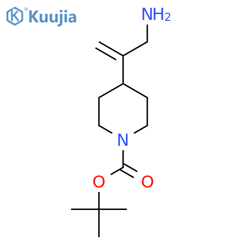 tert-butyl 4-(3-aminoprop-1-en-2-yl)piperidine-1-carboxylate structure