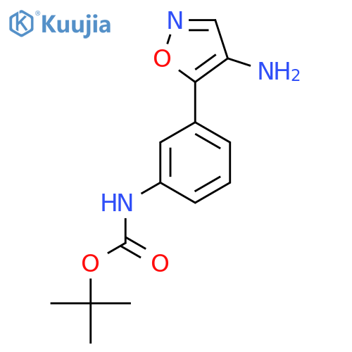 tert-butyl N-3-(4-amino-1,2-oxazol-5-yl)phenylcarbamate structure