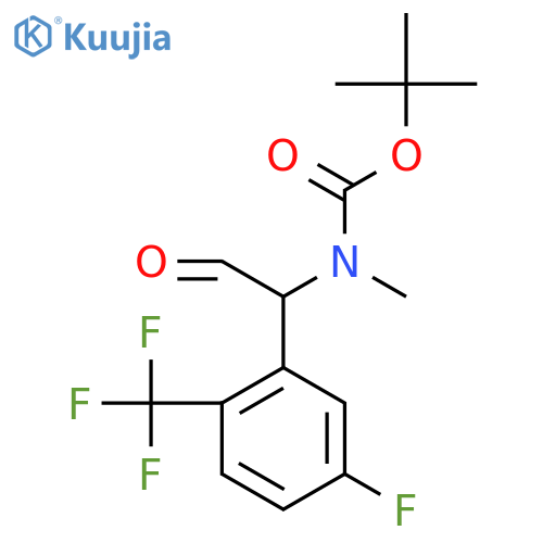 tert-butyl N-{1-5-fluoro-2-(trifluoromethyl)phenyl-2-oxoethyl}-N-methylcarbamate structure