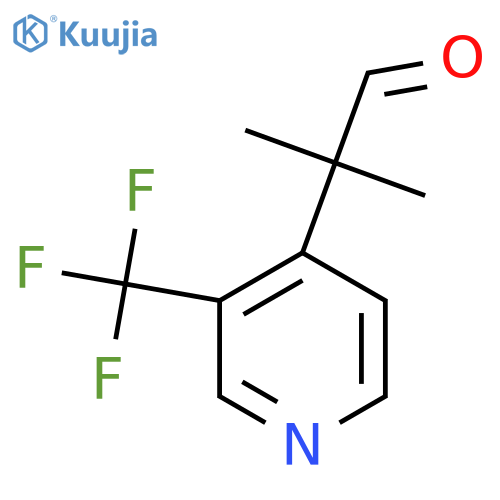 2-methyl-2-3-(trifluoromethyl)pyridin-4-ylpropanal structure