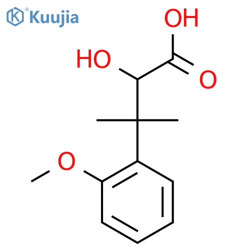 2-hydroxy-3-(2-methoxyphenyl)-3-methylbutanoic acid structure