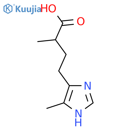 2-methyl-4-(4-methyl-1H-imidazol-5-yl)butanoic acid structure