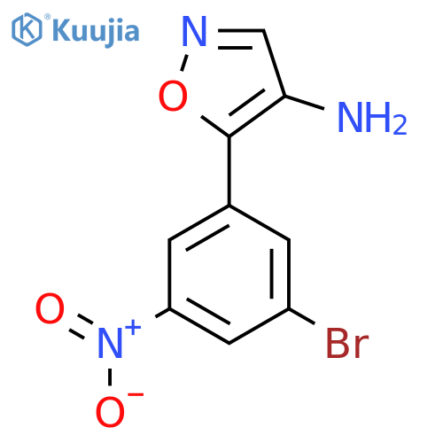 5-(3-bromo-5-nitrophenyl)-1,2-oxazol-4-amine structure