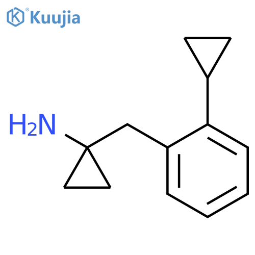 1-(2-cyclopropylphenyl)methylcyclopropan-1-amine structure