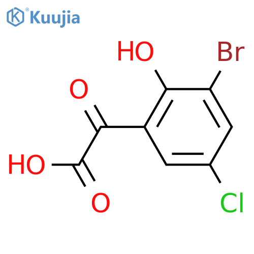 2-(3-bromo-5-chloro-2-hydroxyphenyl)-2-oxoacetic acid structure