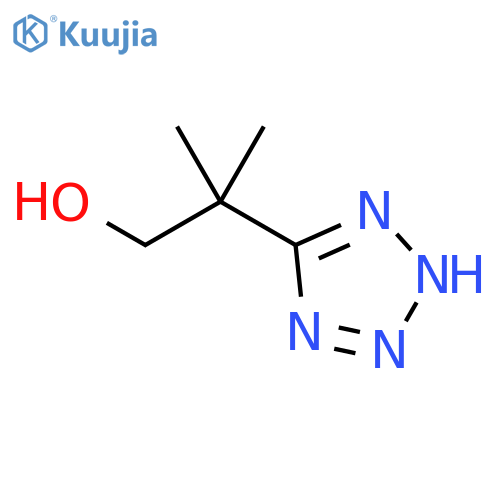 2-methyl-2-(1H-1,2,3,4-tetrazol-5-yl)propan-1-ol structure