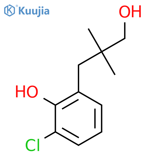 2-chloro-6-(3-hydroxy-2,2-dimethylpropyl)phenol structure