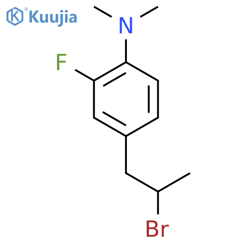 4-(2-bromopropyl)-2-fluoro-N,N-dimethylaniline structure