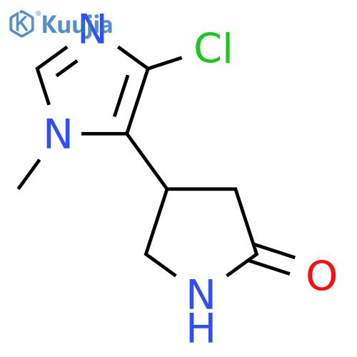 4-(4-chloro-1-methyl-1H-imidazol-5-yl)pyrrolidin-2-one structure