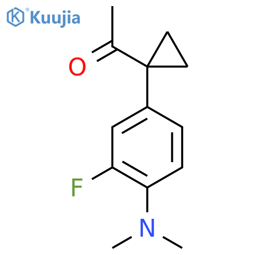 1-{1-4-(dimethylamino)-3-fluorophenylcyclopropyl}ethan-1-one structure