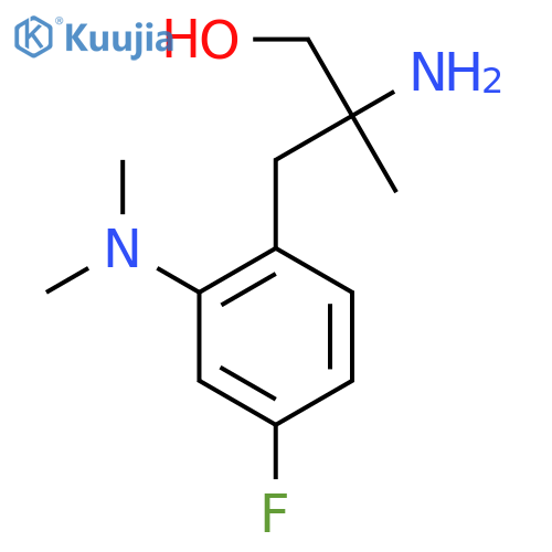 2-amino-3-2-(dimethylamino)-4-fluorophenyl-2-methylpropan-1-ol structure