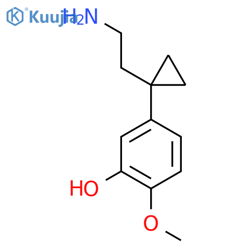 5-[1-(2-Aminoethyl)cyclopropyl]-2-methoxyphenol structure