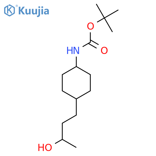 tert-butyl N-4-(3-hydroxybutyl)cyclohexylcarbamate structure