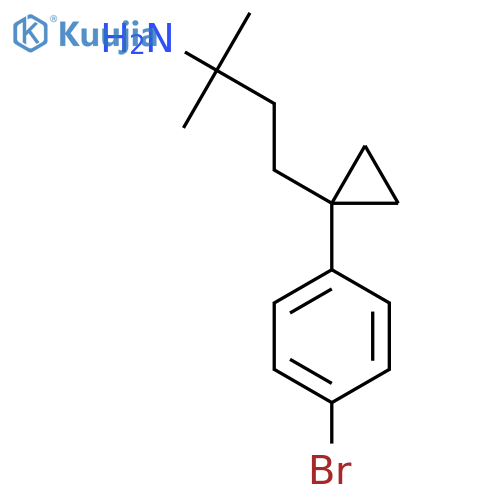 4-1-(4-bromophenyl)cyclopropyl-2-methylbutan-2-amine structure