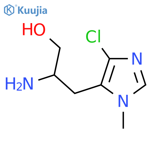 2-amino-3-(4-chloro-1-methyl-1H-imidazol-5-yl)propan-1-ol structure