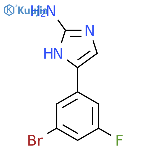 5-(3-bromo-5-fluorophenyl)-1H-imidazol-2-amine structure