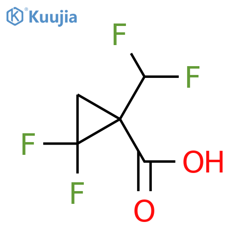 1-(difluoromethyl)-2,2-difluorocyclopropane-1-carboxylic acid structure