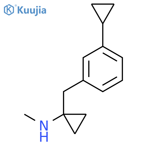 1-(3-cyclopropylphenyl)methyl-N-methylcyclopropan-1-amine structure