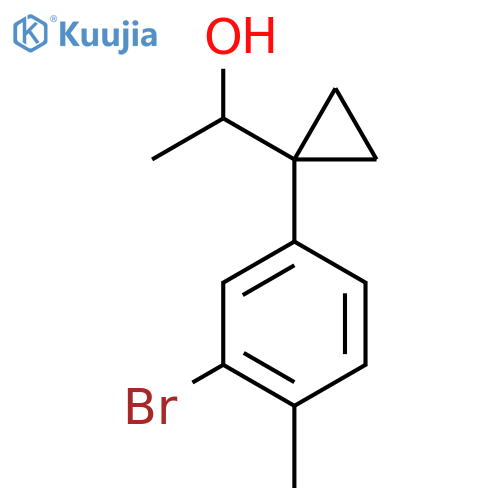 1-1-(3-bromo-4-methylphenyl)cyclopropylethan-1-ol structure