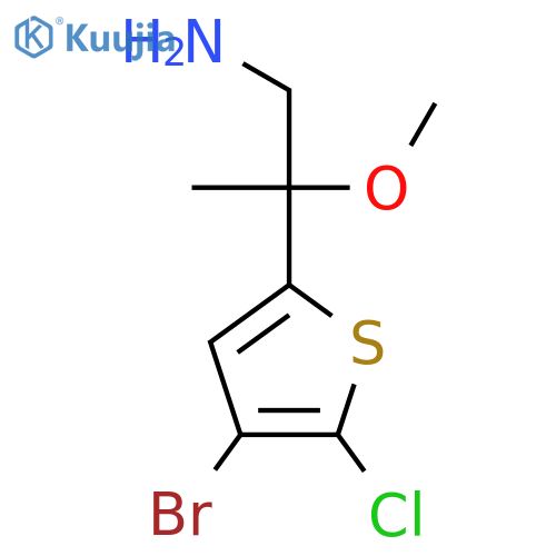 2-(4-bromo-5-chlorothiophen-2-yl)-2-methoxypropan-1-amine structure