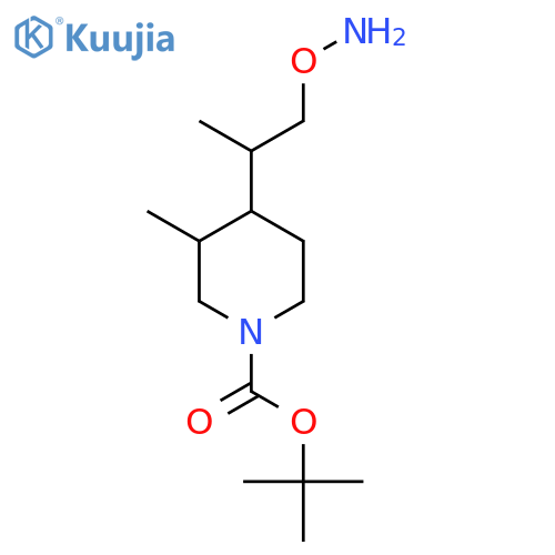 tert-butyl 4-1-(aminooxy)propan-2-yl-3-methylpiperidine-1-carboxylate structure