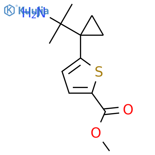 methyl 5-1-(2-aminopropan-2-yl)cyclopropylthiophene-2-carboxylate structure
