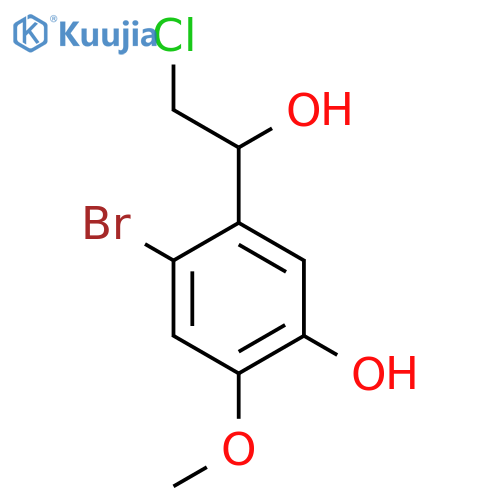 4-bromo-5-(2-chloro-1-hydroxyethyl)-2-methoxyphenol structure
