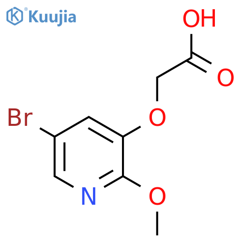 2-(5-bromo-2-methoxypyridin-3-yl)oxyacetic acid structure