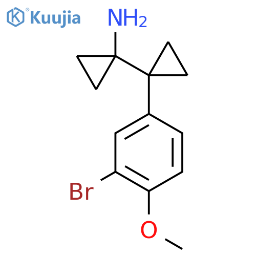 1-1-(3-bromo-4-methoxyphenyl)cyclopropylcyclopropan-1-amine structure