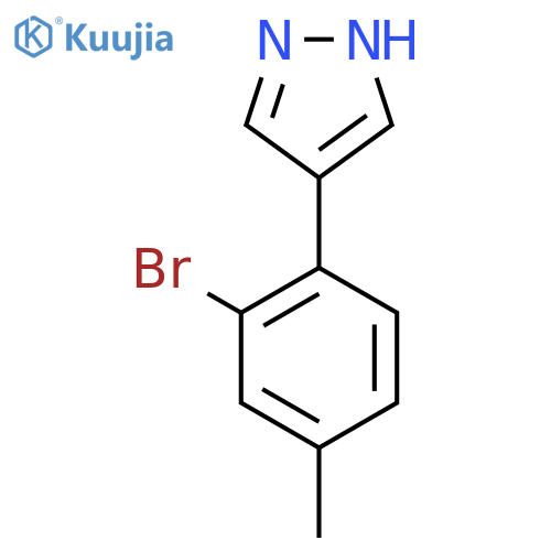 4-(2-bromo-4-methylphenyl)-1H-pyrazole structure
