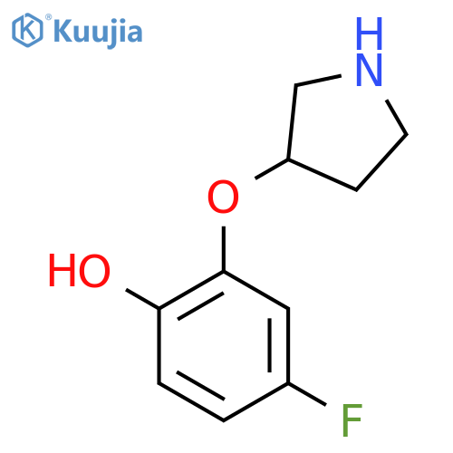 4-fluoro-2-(pyrrolidin-3-yloxy)phenol structure