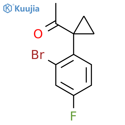 1-1-(2-bromo-4-fluorophenyl)cyclopropylethan-1-one structure