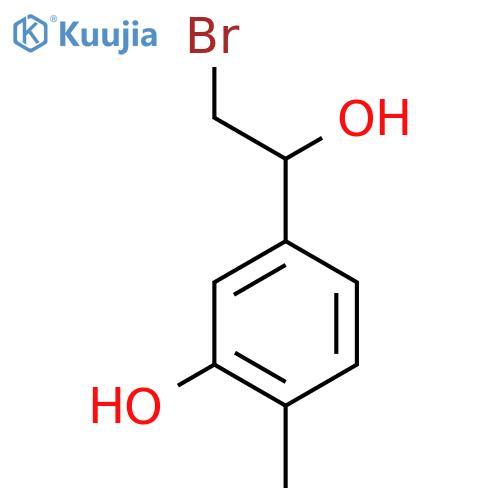 5-(2-bromo-1-hydroxyethyl)-2-methylphenol structure