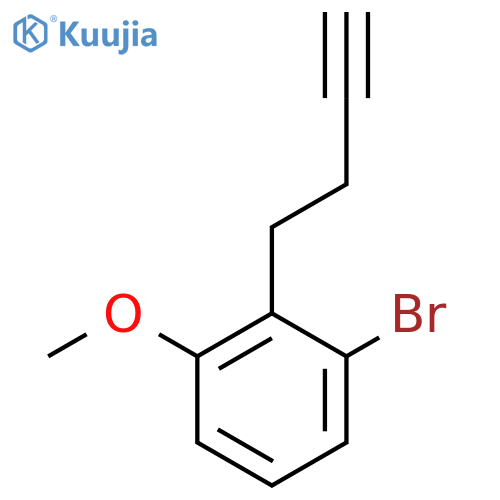 1-bromo-2-(but-3-yn-1-yl)-3-methoxybenzene structure