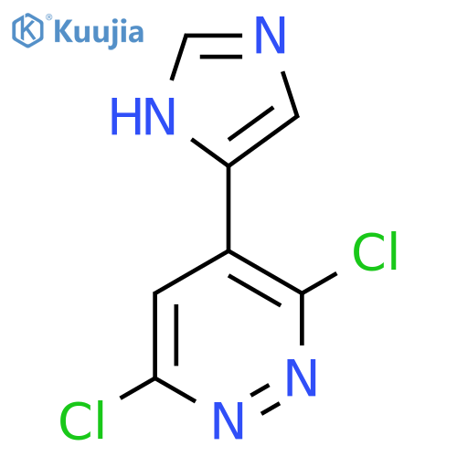 3,6-dichloro-4-(1H-imidazol-4-yl)pyridazine structure