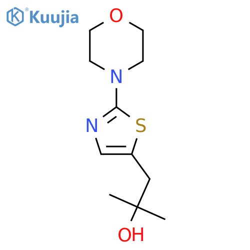 2-methyl-1-2-(morpholin-4-yl)-1,3-thiazol-5-ylpropan-2-ol structure