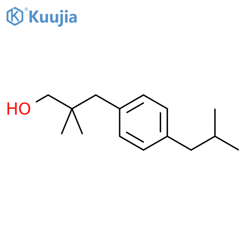 2,2-dimethyl-3-4-(2-methylpropyl)phenylpropan-1-ol structure