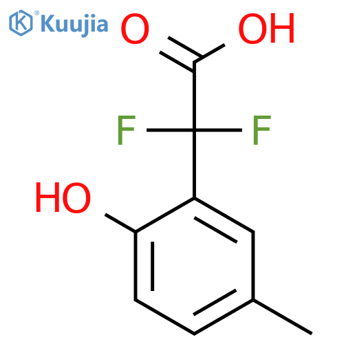 2,2-difluoro-2-(2-hydroxy-5-methylphenyl)acetic acid structure